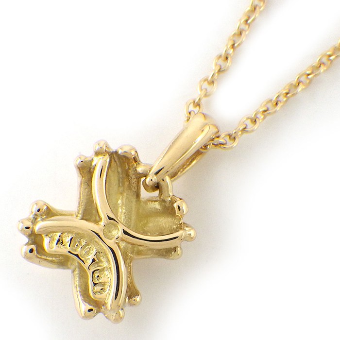ティファニー Tiffany & Co. ネックレス シグネチャー クロス X K18YG 【中古】