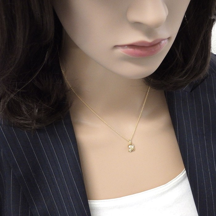 ティファニー Tiffany & Co. ネックレス シグネチャー クロス X K18YG 【中古】