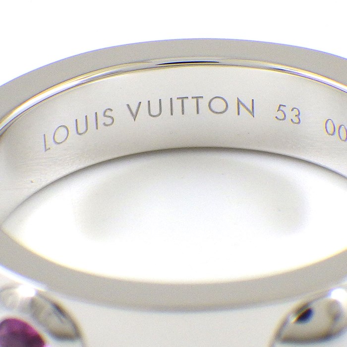 ルイ・ヴィトン LOUIS VUITTON リング プティット バーグ クルー 1ポイント ピンク サファイア K18WG 13号 / #53 【中古】