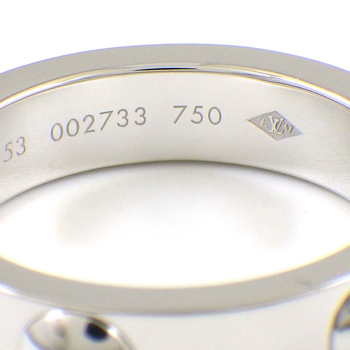 ルイ・ヴィトン LOUIS VUITTON リング プティット バーグ クルー 1ポイント ピンク サファイア K18WG 13号 / #53 【中古】