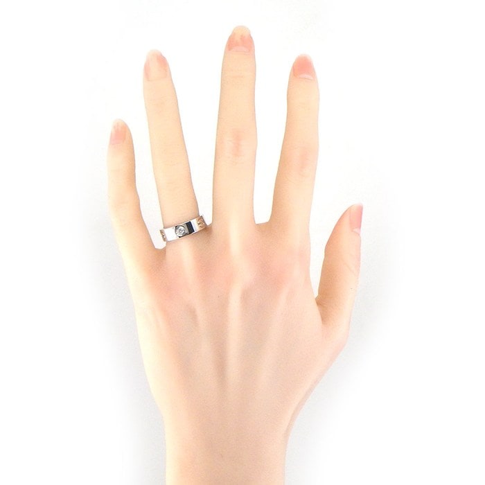 カルティエ Cartier リング ラブ クラシックモデル B4032552 ダイヤモンド 計0.23ct K18WG 12号 / #52 【中古】