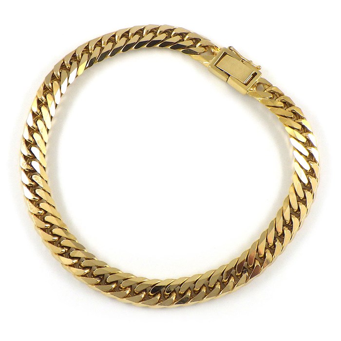 ブレスレット 喜平 キヘイ 6面 ダブル チェーン K18YG 【中古】