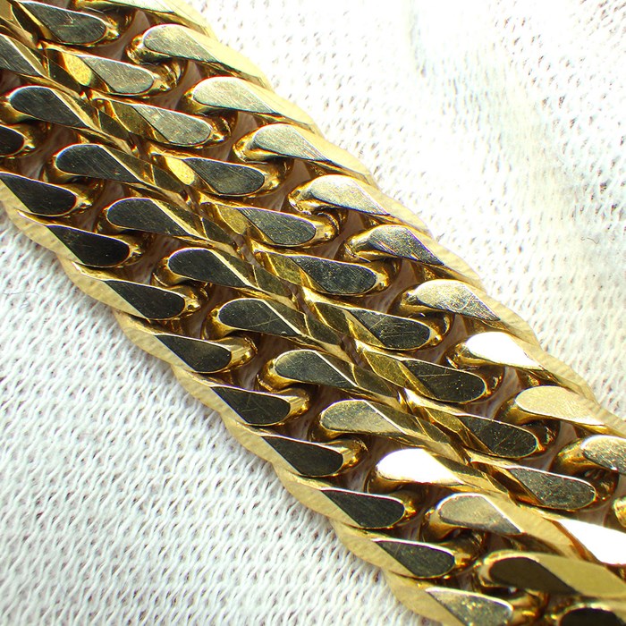 ブレスレット 喜平 キヘイ 6面 ダブル チェーン K18YG 【中古】