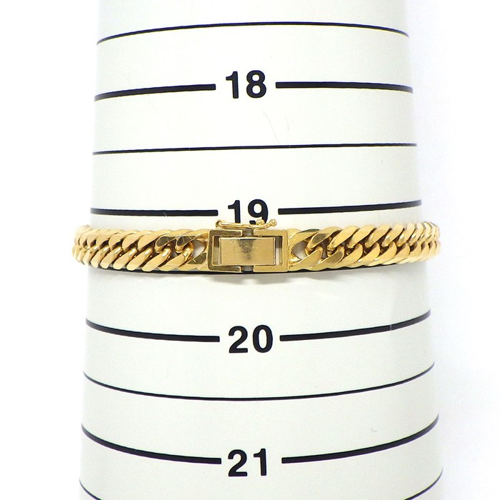 ブレスレット 喜平 キヘイ 6面 ダブル チェーン K18YG 【中古】