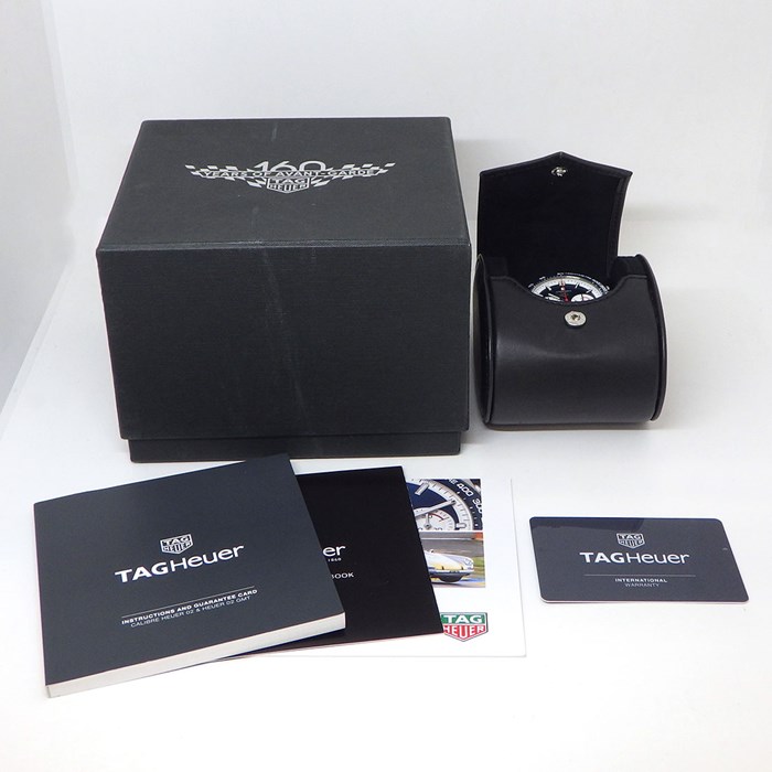 タグ・ホイヤー TAG Heuer 腕時計 カレラ スポーツクロノ CBN2A1E.BA0643 160周年記念モデル サンレイ ブルー文字盤 デイト クロノグラフ タキメーター スモールセコンド セラミック SS 自動巻き 【OH済み】　【箱・保付き】 【中古】