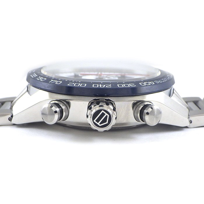 タグ・ホイヤー TAG Heuer 腕時計 カレラ スポーツクロノ CBN2A1E.BA0643 160周年記念モデル サンレイ ブルー文字盤 デイト クロノグラフ タキメーター スモールセコンド セラミック SS 自動巻き 【OH済み】　【箱・保付き】 【中古】