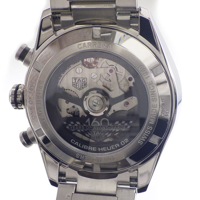 タグ・ホイヤー TAG Heuer 腕時計 カレラ スポーツクロノ CBN2A1E.BA0643 160周年記念モデル サンレイ ブルー文字盤 デイト クロノグラフ タキメーター スモールセコンド セラミック SS 自動巻き 【OH済み】　【箱・保付き】 【中古】