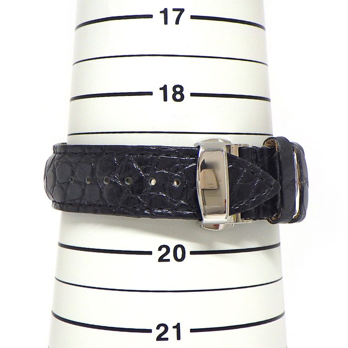 フランクミュラー FRANCK MULLER 腕時計 トノウ カーベックス アイアン クロコ 8880SCIRONCRO シルバー 鏡面 クロコ柄 文字盤 SS ブラック クロコダイル レザーベルト 黒 自動巻き 【中古】