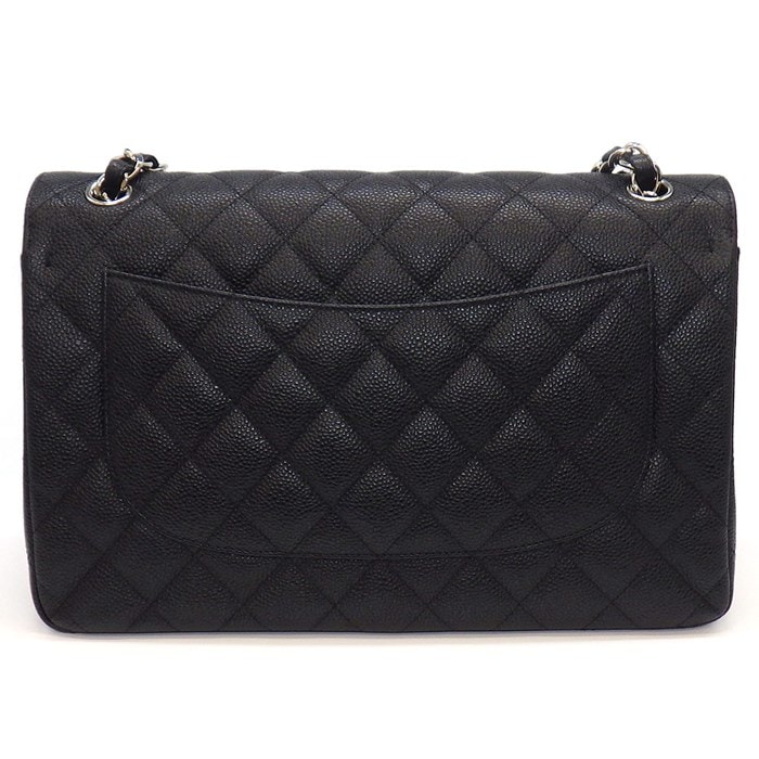 シャネル CHANEL ハンドバッグ ショルダーバッグ マトラッセ 30 クラシック ラージ 2014年 A58600 Y01588 C3906 ブラック ボルドー グレインドカーフスキン シルバー金具 【中古】