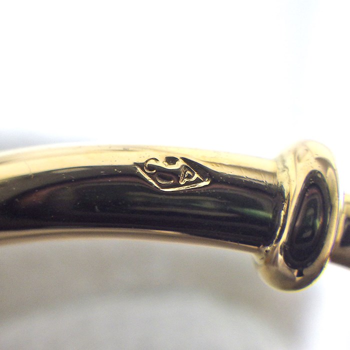 クリスチャンディオール Christian Dior リング ハート 5モチーフ タグ スウィング ムービング パビリオン 両面 36ポイント ダイヤモンド K18YG K18WG 12号 / #52 【中古】