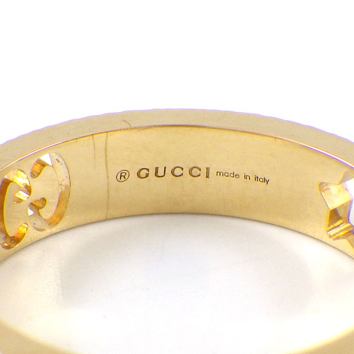 グッチ GUCCI リング アイコン スター インターロッキングG GG ロゴ K18YG 9.5号 / #10 【中古】