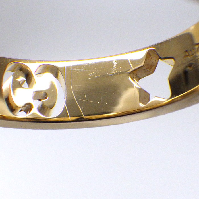グッチ GUCCI リング アイコン スター インターロッキングG GG ロゴ K18YG 9.5号 / #10 【中古】