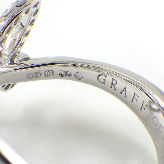 グラフ Graff GRAFF リング トリプル バタフライ シルエット RGR790 ダイヤモンド 0.45ct K18WG 6号 【中古】