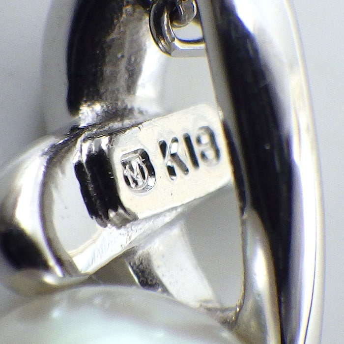 ミキモト MIKIMOTO ネックレス クロス 1ポイント パール 5.5mm珠 K18WG 【中古】