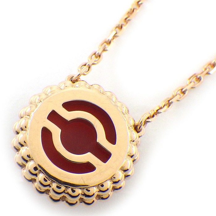 ヴァンクリーフ&アーペル Van Cleef & Arpels ネックレス ペルレ クルール VCARP4DO00 カボションカット カーネリアン K18PG 【中古】
