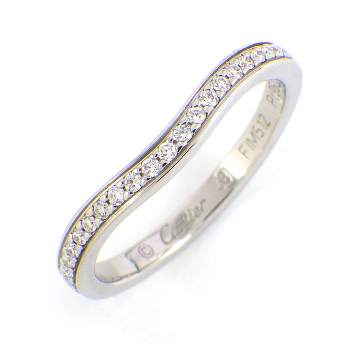 本日中まで　カルティエ　バレリーナ　ウェディングリング　PT950 カルティエ Cartier】リング バレリーナカーブ ウェディング ハーフ