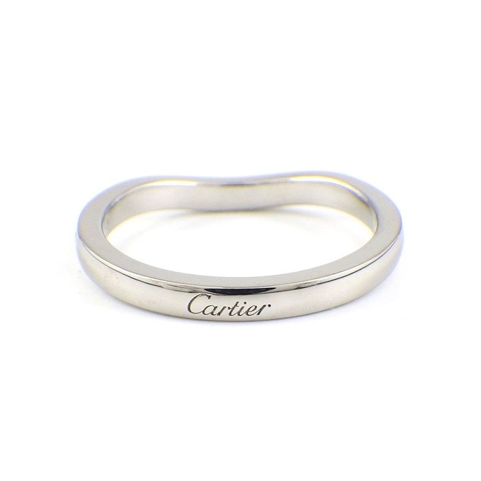 【カルティエ Cartier】リング バレリーナカーブ ウェディング ハーフ ダイヤモンド PT950 8号 / #48 