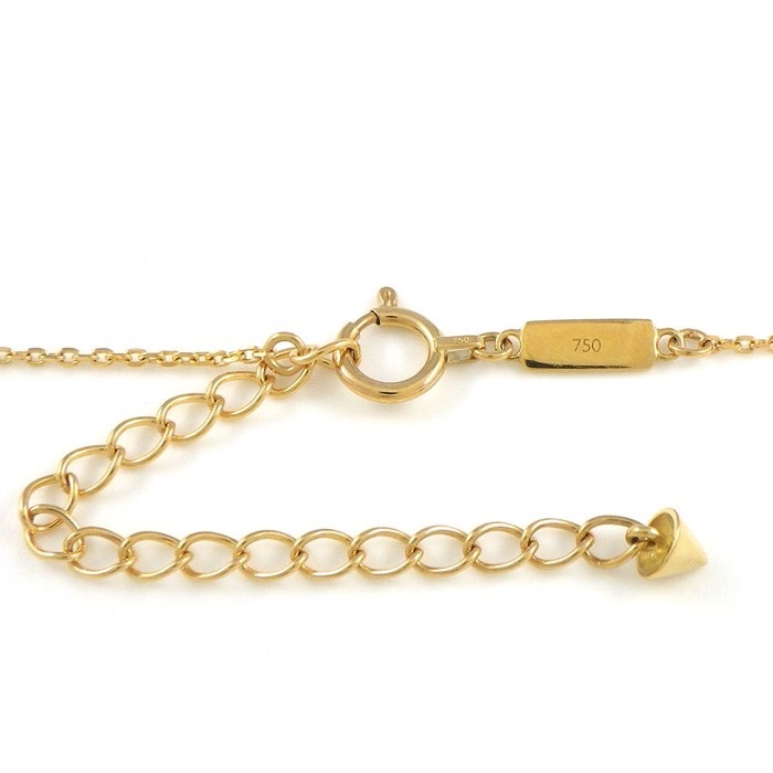 タサキ 田崎真珠 TASAKI ネックレス バランス クロス P-16944-18KYG あこや真珠 パール 7.5mm珠 ダイヤモンド 0.13ct K18YG 【中古】