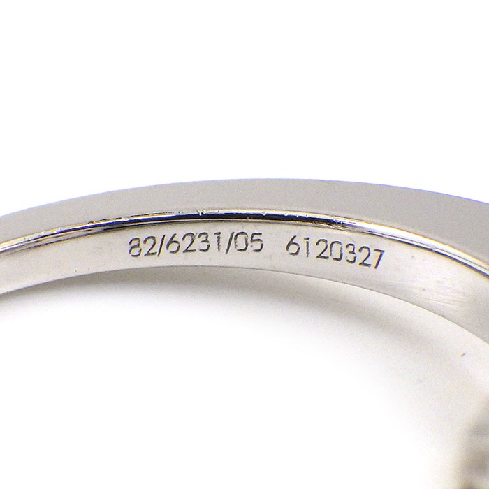 ショパール Chopard リング ソーハッピー 82/6231/05 ハーフ エタニティ ムービング ダイヤモンド ピンク クリスタル K18WG 8.5号 【中古】