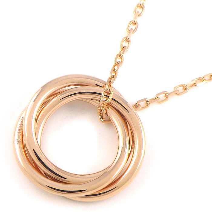 カルティエ Cartier ネックレス トリニティ ピンクサファイア K18PG 【中古】