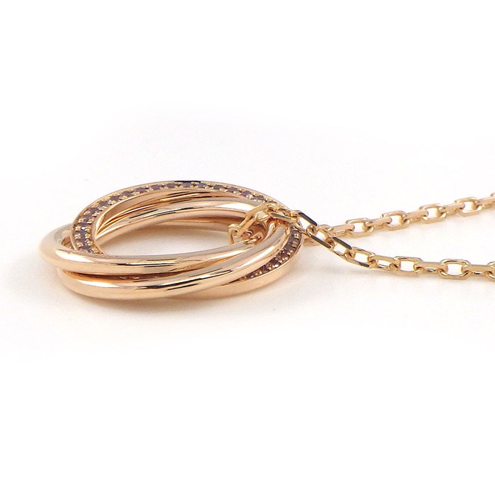 カルティエ Cartier ネックレス トリニティ ピンクサファイア K18PG 【中古】
