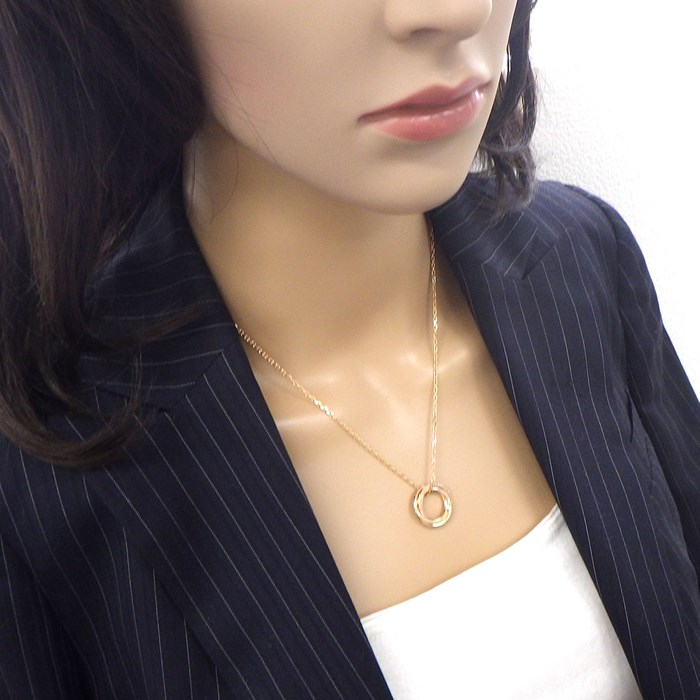 カルティエ Cartier ネックレス トリニティ ピンクサファイア K18PG 【中古】