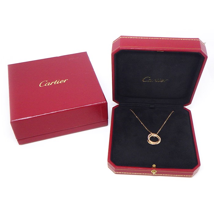 カルティエ Cartier ネックレス トリニティ ピンクサファイア K18PG 【中古】