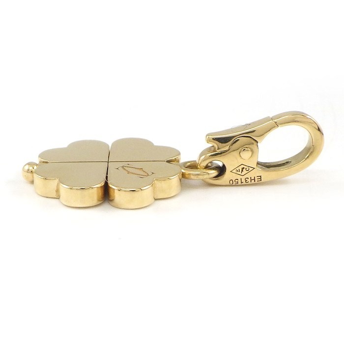 カルティエ Cartier チャーム ペンダントトップ クローバー B3028300 スライド K18YG 【中古】