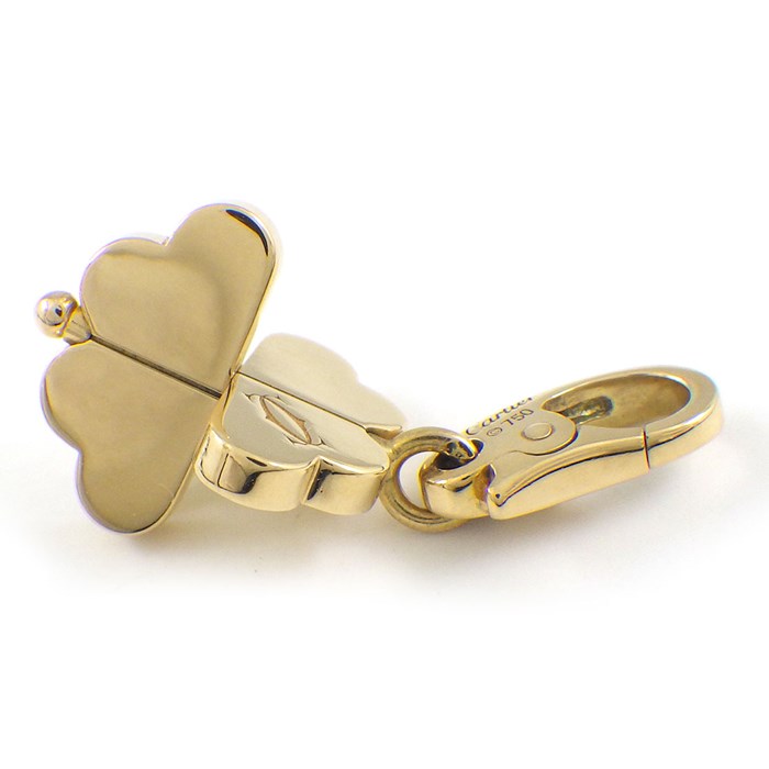 カルティエ Cartier チャーム ペンダントトップ クローバー B3028300 スライド K18YG 【中古】