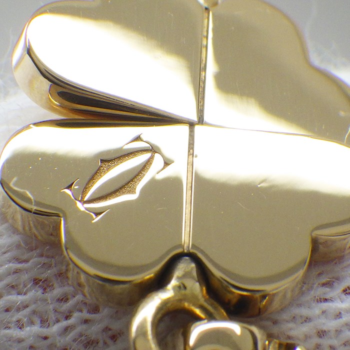 カルティエ Cartier チャーム ペンダントトップ クローバー B3028300 スライド K18YG 【中古】