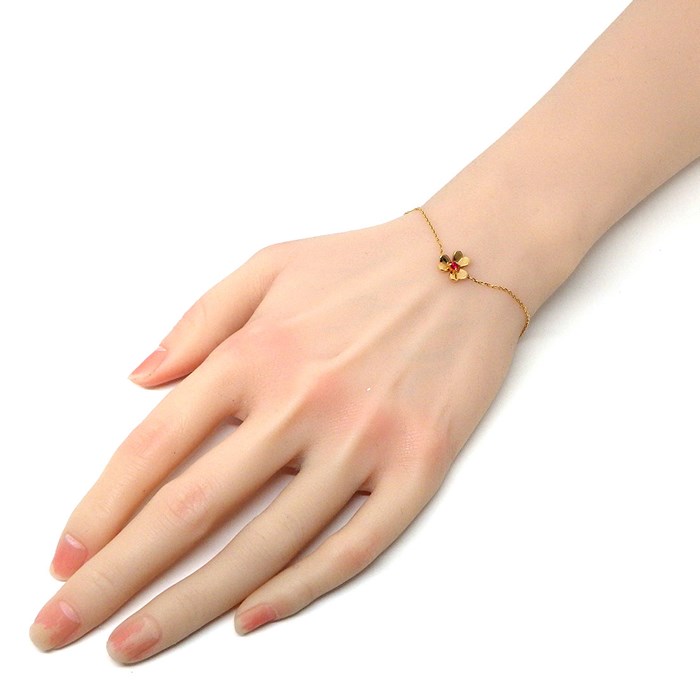 ヴァンクリーフ&アーペル Van Cleef & Arpels ブレスレット フリヴォル ミニ VCARP7S900 1ポイント ルビー K18PG 【中古】