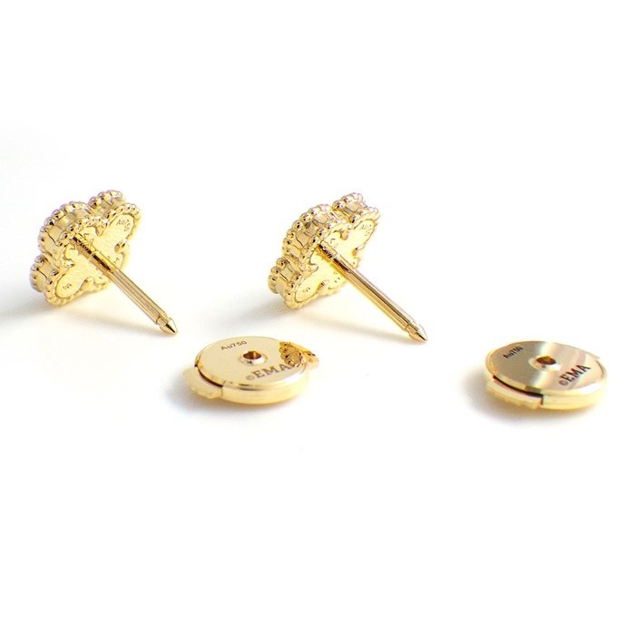 ヴァンクリーフ&アーペル Van Cleef & Arpels ピアス スウィートアルハンブラ VCARA44900 2023年最新型 オニキス K18YG 【箱・保付き】 【中古】