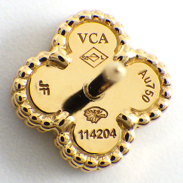ヴァンクリーフ&アーペル Van Cleef & Arpels ピアス スウィートアルハンブラ VCARA44900 2023年最新型 オニキス K18YG 【箱・保付き】 【中古】
