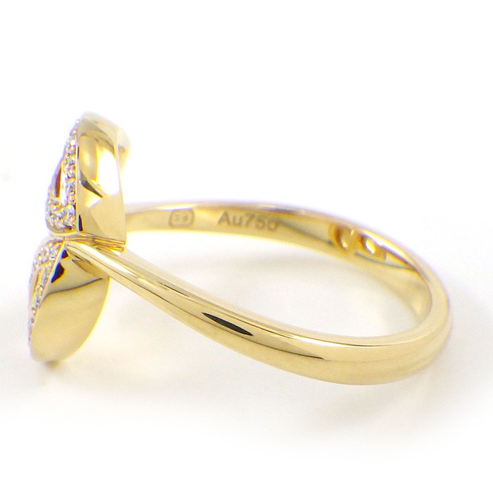ハリーウィンストン HARRY WINSTON リング リリークラスター ミニ FRDYSM1MLC リーフ 37ポイント ダイヤモンド 計0.18ct K18YG 12.5号 【中古】