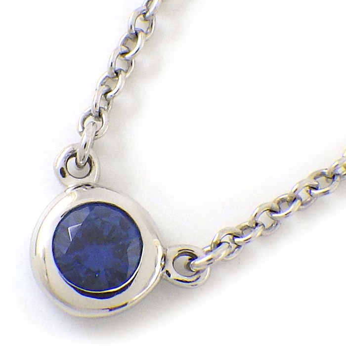 ティファニー Tiffany & Co. ネックレス カラー バイザヤード 62632895 1ポイント サファイア 0.11ct PT950 【中古】