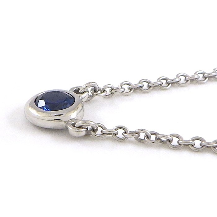 ティファニー Tiffany & Co. ネックレス カラー バイザヤード 62632895 1ポイント サファイア 0.11ct PT950 【中古】