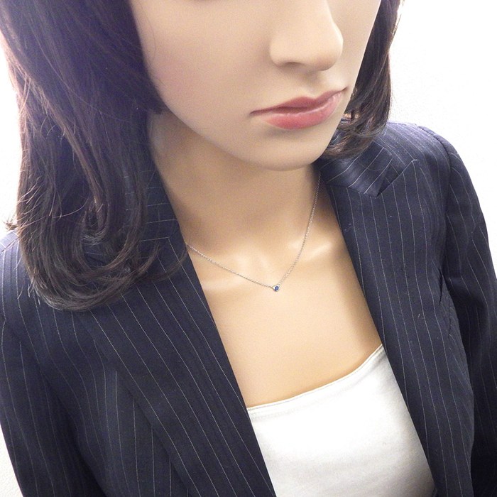 ティファニー Tiffany & Co. ネックレス カラー バイザヤード 62632895 1ポイント サファイア 0.11ct PT950 【中古】