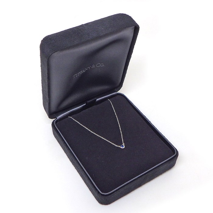 ティファニー Tiffany & Co. ネックレス カラー バイザヤード 62632895 1ポイント サファイア 0.11ct PT950 【中古】