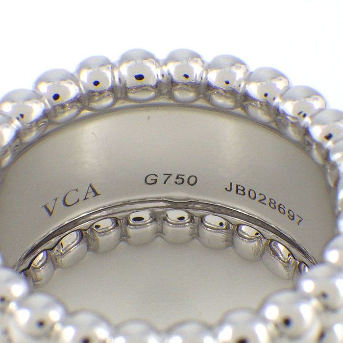 ヴァンクリーフ＆アーペル Van Cleef & Arpels リング ペルレ ゴールドパール 5連 K18WG 12号 / #52 【中古】