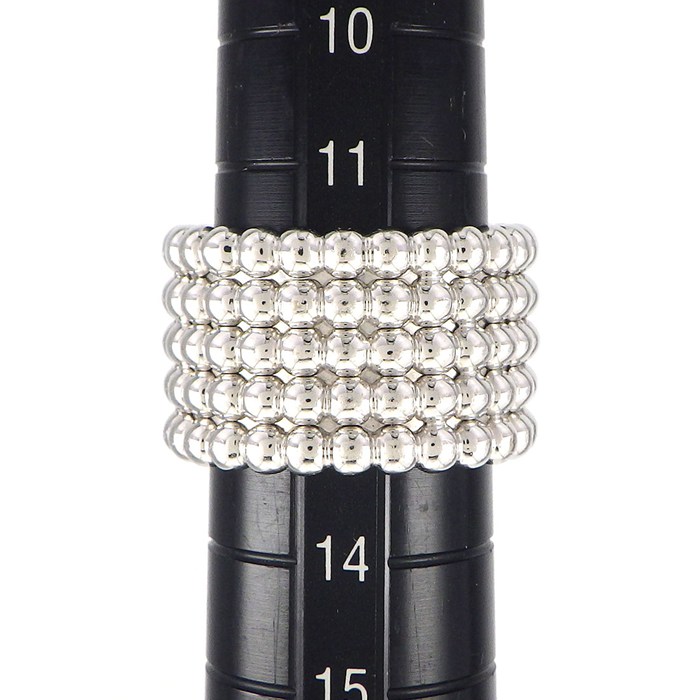 ヴァンクリーフ＆アーペル Van Cleef & Arpels リング ペルレ ゴールドパール 5連 K18WG 12号 / #52 【中古】