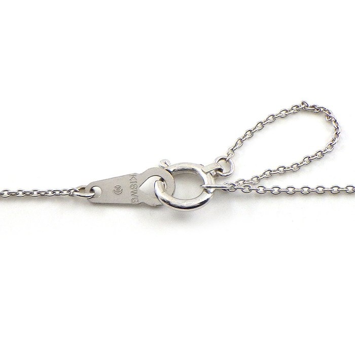 タサキ 田崎真珠 TASAKI ネックレス ドロップモチーフ 1ポイント パール 7.0mm珠 ダイヤモンド 0.01ct K18WG 【中古】