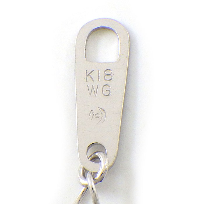 タサキ 田崎真珠 TASAKI ネックレス フラワー スウィング ドロップ パール 7.0mm珠 K18WG 【中古】
