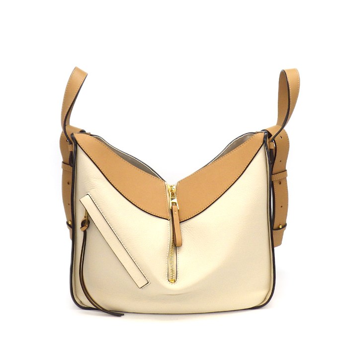 ロエベ LOEWE ショルダーバッグ ハンモックバッグ スモール 326.30KS35 デューン ウォームデザート クラシックカーフ 【中古】