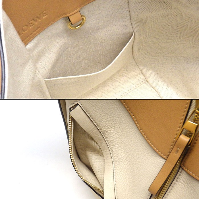 ロエベ LOEWE ショルダーバッグ ハンモックバッグ スモール 326.30KS35 デューン ウォームデザート クラシックカーフ 【中古】