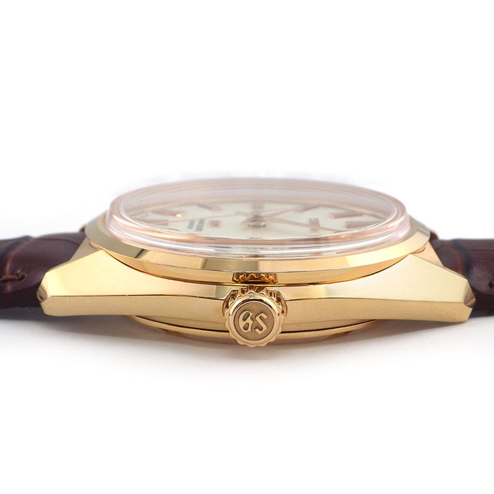 グランドセイコー Grand Seiko 腕時計 ヒストリカルコレクション 44GS復刻 SBGW046/9S64-00F0 世界70本限定 シルバー文字盤 カーフレザーベルト K18PG 手巻き