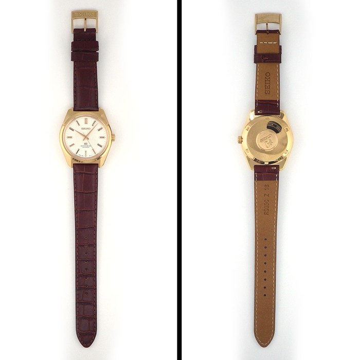 グランドセイコー Grand Seiko 腕時計 ヒストリカルコレクション 44GS復刻 SBGW046/9S64-00F0 世界70本限定 シルバー文字盤 カーフレザーベルト K18PG 手巻き