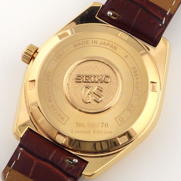 グランドセイコー Grand Seiko 腕時計 ヒストリカルコレクション 44GS復刻 SBGW046/9S64-00F0 世界70本限定 シルバー文字盤 カーフレザーベルト K18PG 手巻き