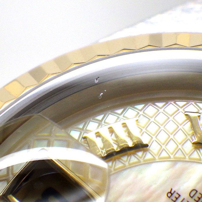 ロレックス Rolex 腕時計 レディ デイトジャスト 79173NRD K番 イエローシェル文字盤 ローマ数字インデックス デイト SS K18YG 自動巻き 【中古】