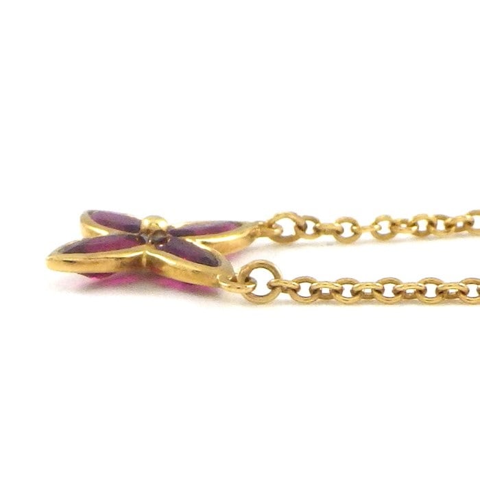 ティファニー Tiffany & Co. ネックレス ビクトリア スモール マーキスカット ルビー K18YG 【中古】