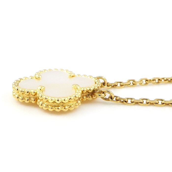 ヴァンクリーフ＆アーペル Van Cleef & Arpels ネックレス ヴィンテージアルハンブラ VCARA45900 ホワイト シェル K18YG 白 【中古】